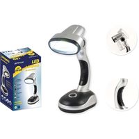 Jupiter lampada da tavolo de cob-led 40lm - può essere utilizzata anche come torcia - funziona con 3 batterie aa - colore argento/nero