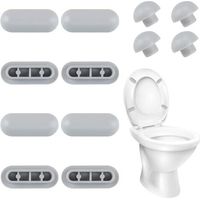 Caoutchoucs de siège de Toilette,lunette wc,tampon en caoutchouc pour couvercle de toilette et siège de toilette (100)