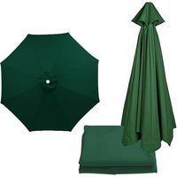 Funda de repuesto portátil de tela para sombrilla de 6/8 varillas, 6.5 pies, 8.2 pies, 9 pies, 9.10 pies, toldo para patio exterior, funda impermeable (caqui, 280 cm/9.8 varillas) (verde oscuro, 200 c