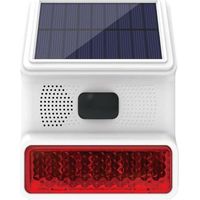 Sirène d'alarme Sirène extérieure Solaire avec Fonction de lumière Clignotante LED Sirène extérieure