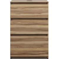 burgbad Lin20 mueble bajo para lavabo con consola, 3 extraíbles,