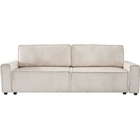 Divano letto in velluto a coste "Montaigne" - 3 posti - Beige
