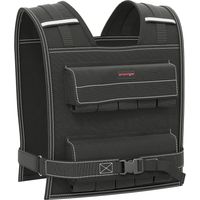 Gilet lesté ajustable, 20 kg, avec 20 poids. Gilet avec bandes réfléchissantes. 50 x 40 cm. Noir.