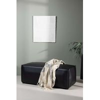 Palermo pouf cuir PU noir.