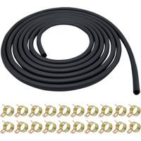 5mm Fuel Line Hose,3/16" ID Fuel Line Set 2.4m Fuel Pipe with 20 Hose Clamps Rubber Gas Tube for Honda Kawasaki Kohler Briggs Stratton Champion Generac Small Engines Mini Bike Motorcycle Generators