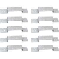 10pcs Fence Post Set Fence Panel Support Metal Fence Post Fixing Post Mounting Easy Installation For Stable Fencing