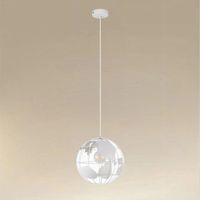Copy Of Lampadario A Sospensione Argento Con 2 Sfere In Vetro Bianco Attacco G9 E27 33498