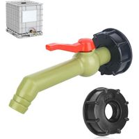 Robinet à boisseau IBC et robinet à boisseau sphérique IBC 1" avec robinet à bille IBC pour réservoir IBC, réservoir d'eau de pluie (DN40/50)