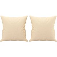 vidaXL Throw Pillows 2 pcs Cream 40x40 cm Fabric
