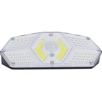Projecteur led solaire extérieur noir éclairage blanc avec détecteur mouvement et luminosité