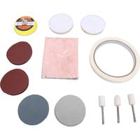 Kit de polissage de verre de montre 20 pièces comprenant poudre à polir, tampon en feutre, roue et papier de verre