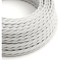 Creative-Cables, Cavo elettrico rivestito in tessuto, 3 x 0,75 mm², 1 m, Bianco Ottico TC01, Trecciato, Cotone