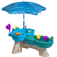 Table d'eau pour enfants 11 pièces – Activité sensorielle 8,4 L – Plongeoir et toboggan – Améliore la motricité fine – Step 2