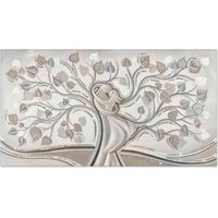 Lupia - Quadro moderno su tela in cotone famiglia SHINY 62x115 cm ALBERO ABBRACCIO MIX con glitter e brillantini MULTICOLOR, per soggiorno, capezzale camera da letto