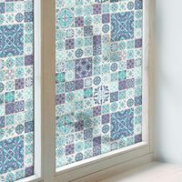 Pellicola Opaca per Vetri 200x146 cm Autoadesiva PVC Decorativa Protezione per Cucina Bagno Uffici Camera da Letto Vetro Smerigliato Quadri floreali