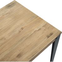 Mesa Lunds Cuadrada 80x80x75cm Negra en madera maciza de pino acabado vintage estilo industrial Box Furniture