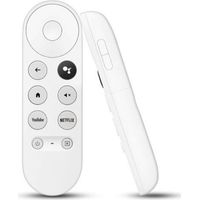 G9N9N Télécommande Vocale Bluetooth - Remplacement pour Google Chromecast TV 4K Snow/Google TV, Compatible avec Chromecast 4K HDR Streamer, Boutons Netflix & Youtube Intégrés