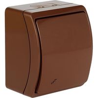 Interrupteur va-et-vient étanche marron IP44 KOALA
