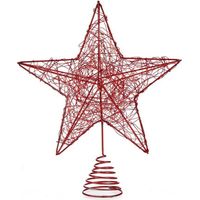 Étoile de Noël - Rouge - Acier - Plastique - Décoration Durable