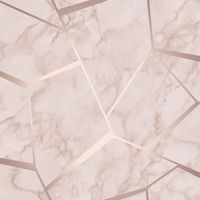 Fractal Marble Wallpaper Granite Cloudy Metallic Rose Gold Luxury Fine Decor