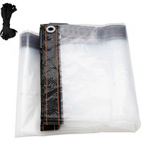 TolleTour Transparente Plane mit Ösen, wasserdicht für Garten, 3 × 6 m
