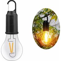 Lampe de camping LED portable, peut être accrochée n'importe où, (Noir 1 pièce) (T01)