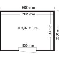 Alpholz Gerätehaus QB (optional mit Schleppdach Gartenhaus aus Holz in Grün, Holzhaus mit 28 mm Wandstärke, Blockbohlenhaus mit Montagematerial