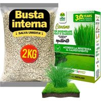 Concime Naturale Biologico, per Prato Granulare Fertilizzante Tappeto Erboso Migliora Resistenza e Crescita x 2 kg