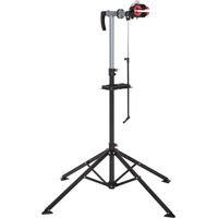 Pied d'atelier Pliable vélo réparation support pied de montage pivotant 360° hauteur réglable argent