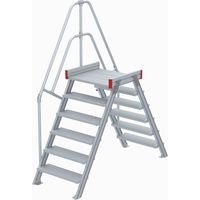 Euroline 512 Überstieg 60° 1000mm Stufenbreite 2x6 Stufen Alu gerieft
