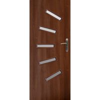 Porte d'intérieur vitrée WENECJA noyer en plusieurs dimensions - Poussant: Gauche - Largeur porte: 80 cm