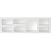 Dmora - Kommode Bellatrix, Wohnzimmerbuffet, Wohnzimmer-Sideboard, Moderne Küchen-Speisekammer, 160x38h51 cm, Weiß, mit verstärkter Verpackung