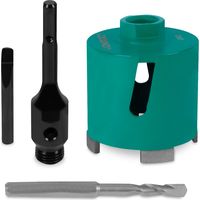 Diamantkernbohrer SDS-Plus - 82mm - Universal - Inkl. Diamantkernbohrer, Zentrierbohrer, Austreibdorn und SDS-plus Adapter
