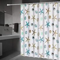 BEBUSINGOTO Cortinas de ducha resistentes al moho - Cortinas de ducha extralargas con ganchos en forma de U, antibacterianas e impermeables - 180 x 180