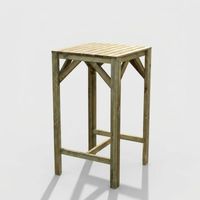 Table de bar haute fixe en bois vintage Trend 60x110