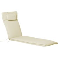 Cuscino Per Sdraio Lettino Prendisole Da Giardino 198x53x5cm Bianco Crema