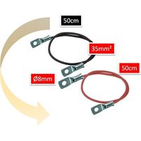 Paare von Solarbatteriekabel 35mm² mit Klemmen