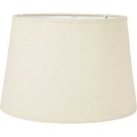 Abat-jour - Rond - Lin/Beige - Pour lampe - 27x18,5cm - Culot E27 avec réducteur