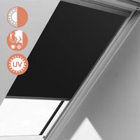 Wolketon Store enrouleur Store occultant roulant - Noir 206 - Store Pour Fenêtre De Toit - Rideaux Intérieurs - Stores Pour Velux