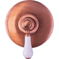 Einbau-Duscharmatur im Retro-Stil mit einem Auslass in antikisiertem Kupfer Piralla Rubinetteria Como 0TOQL410A21 Altes Kupfer