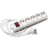 Mehrfachsockel mit 5 Steckdosen, Schalter, Kabel 1,4 m, 808609 tayg