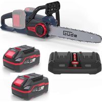 GÜDE Akku-Kettensäge KS 36V + 2 x Akku 4 Ah / Doppelladegerät) 18V E³