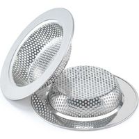 Lot de 2 crépines d'évier, adaptées à la plupart des paniers d'évier de cuisine, conception à double couche améliorée pour plus de sécurité (diamètre extérieur de 4,5 pouces).