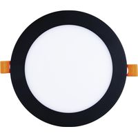 Led Spot - Einbaustrahler 15W 4000K neutralweiß ohne Led-Punkte - Led Deckenspot ø 172mm, schwarz 230V