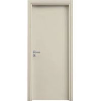 Porta battente modello A crema/rovere 90x210 cm MDF B02/03