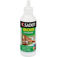 Colle à bois polyuréthane extérieure 250g – Excellente résistance chaleur et humidité – Adhère sur tous supports – Pour bois dur et exotiques – Sader
