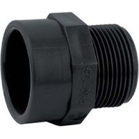 Mischdübel zum Kleben - PVC Druck Außengewinde - 50mm x 63mm x 1 1/2", IBIDE.