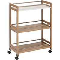 Servierwagen 3 ebenen come b30cm holz und marmoreffekt - 5five