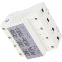 Modulo di protezione trifase per guida DIN - Voltmetro/amperometro, protezione da sovratensione/sovracorrente, 390-500 V CA, 63 A