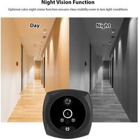 Decdeal 4,5-Zoll-Gucklochkamera-Türklingel für Wohnungstür, 2 MP LCD-Digital-Viewer, 135-Grad-Menschenkörpererkennung, Farb-Infrarot-1080P-Monitor, eingebauter 3800-mAh-Akku, intelligente Sicherheit